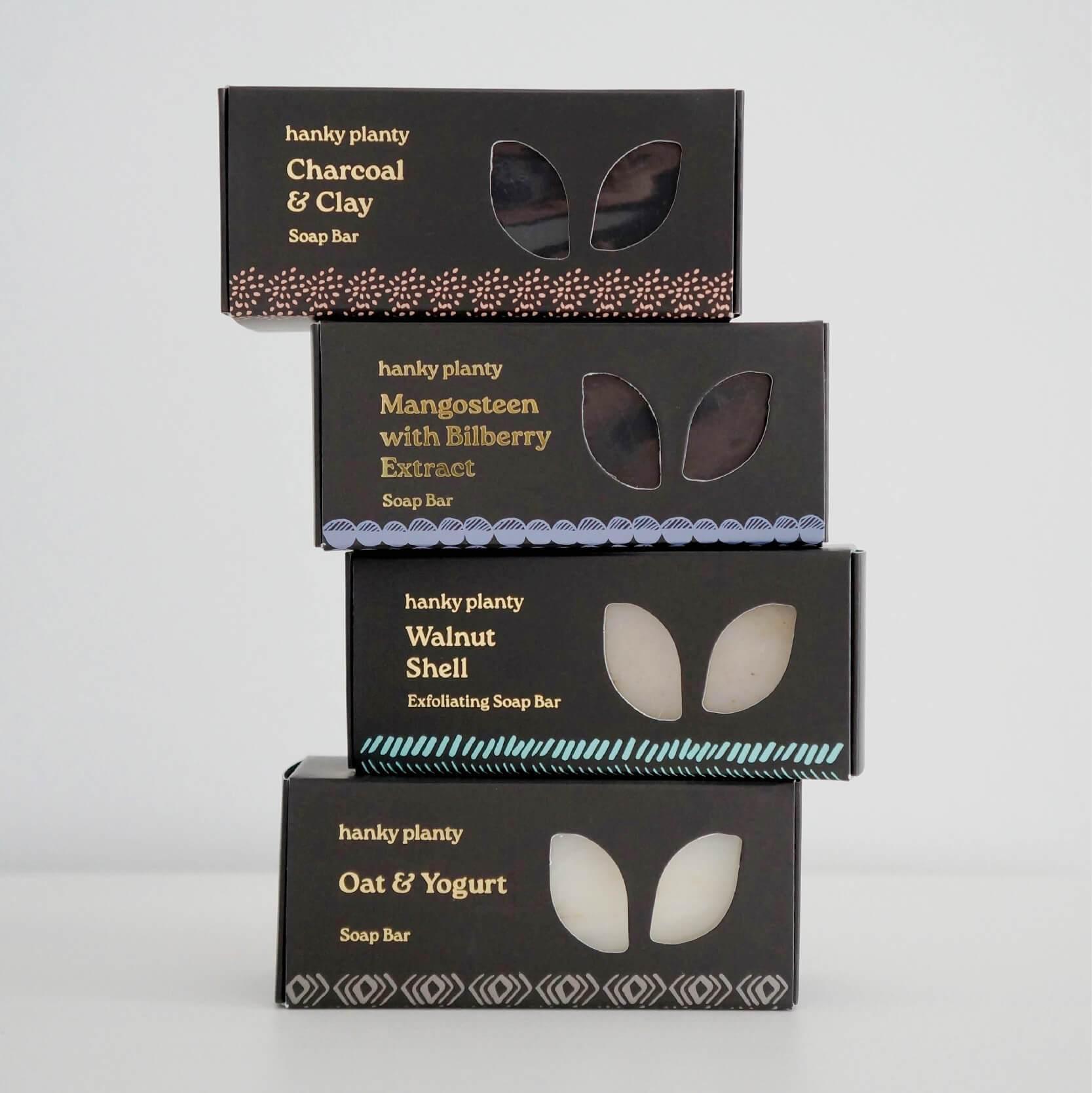 Hanky Planty Mangosteen with Bilberry Extract Soap Bar (145g).
